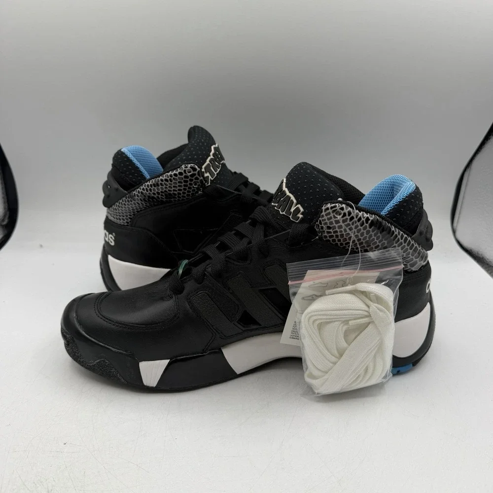 Adidas Streetball Basketball Shoes Mens Sz 9.5 Black Sneakers D67890